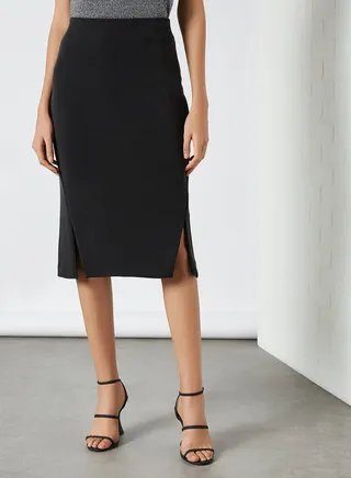 High Waist Pencil Skirt Black 