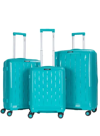 Trolley Luggage PP Hard Side 3PCS Set With TSA Lock Travel Bag 
