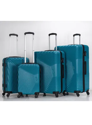 Set of 4 ABS Trolley Luggage With Number Lock 20,24,28,32 Inches 
