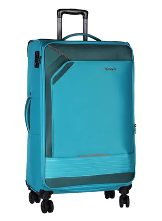 Expandable Luggage Trolley Bag Soft Suitcase for Unisex Travel Polyester Shell Lightweight with TSA lock Double Spinner Wheels E777SZ Large Checked 28 Inch Green 
