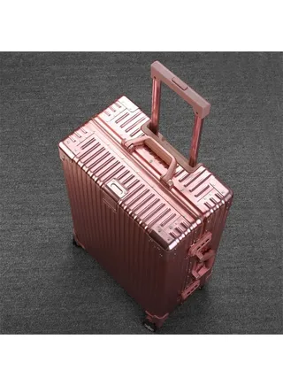 Hardcase Travel Suitcase Al-Mg Alloy Luggage Trolley With 4 Spinner Wheel 20 Inch 