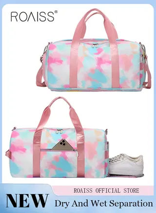 New Trend Travel Duffel Bag Sports Gym Tote Bag Shoulder Crossbody Overnight Bag for Women Men Weekender Labor Delivery Bag 