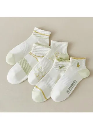 Women Absorb Sweat and Deodorize Socks 5 Pairs High Quality Socks One Size Fits All 