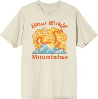 Adventure Society Blue Ridge Mountains Men’s Natural T-Shirt-XXL