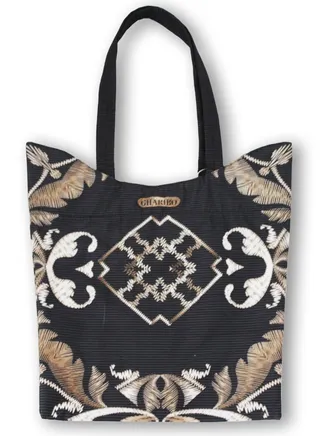 Casual Printed Satin Tote Bag 