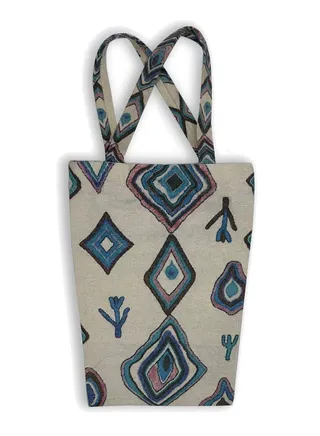 casual printed linen tote bag T230009A 