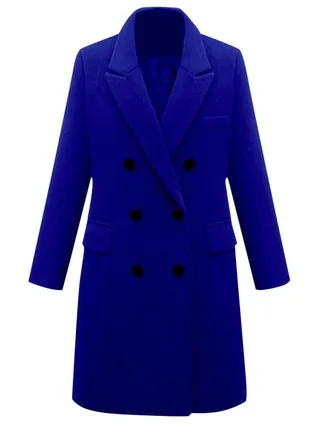 Autumn And Winter Women's Long Loose Woolen Overcoat 