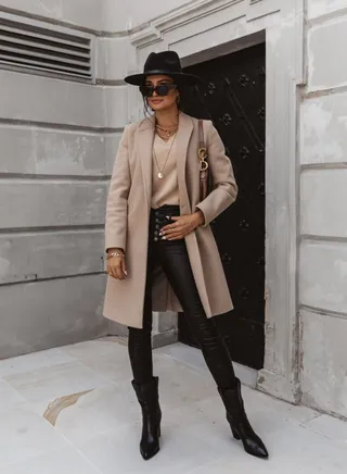 Autumn And Winter New Fashion Solid Color Wool Overcoat 