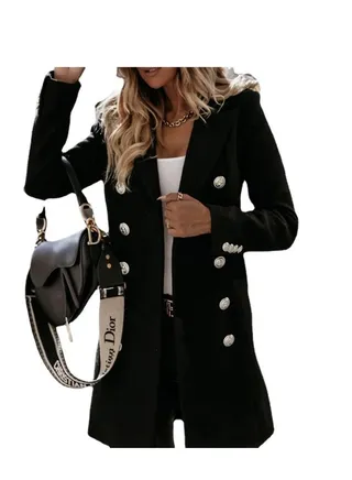 Autumn/Winter Fashion Slim Suit Collar Double-breasted Overcoat 