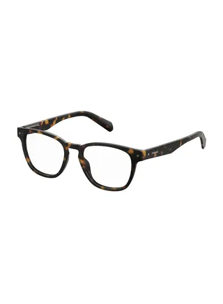 Unisex Square Reading Glasses - Pld 0022/R Havana 50 - Lens Size: 50 Mm 