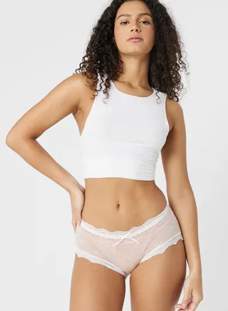 Lace Trim Hipster Brief 