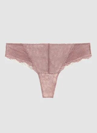 Lace Thong Brown 