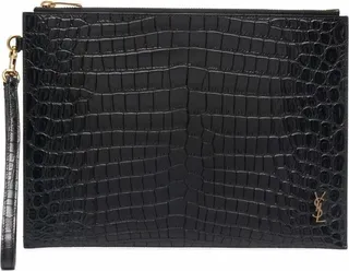 Crocodile-Effect Leather Ipad Case