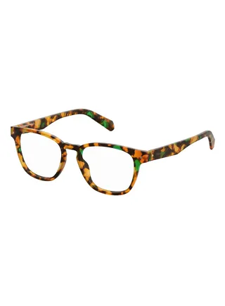 Unisex Square Reading Glasses - Pld 0022/R Havana Honey 50 - Lens Size: 50 Mm 