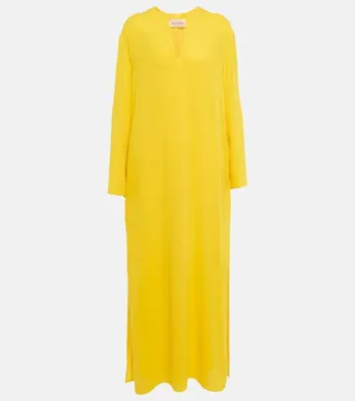 Silk georgette maxi dress