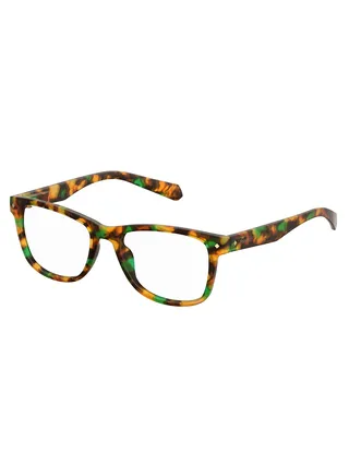 Unisex Square Reading Glasses - Pld 0020/R Havana Honey 52 - Lens Size: 52 Mm 