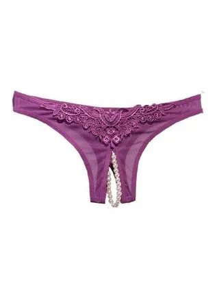 Open File Pearl Thong Purple 