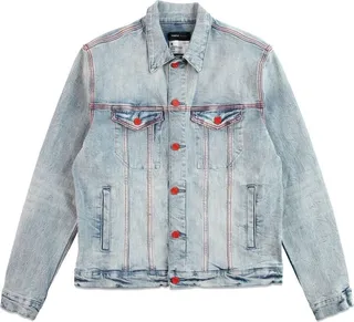 Contrast-Stitching Denim Jacket