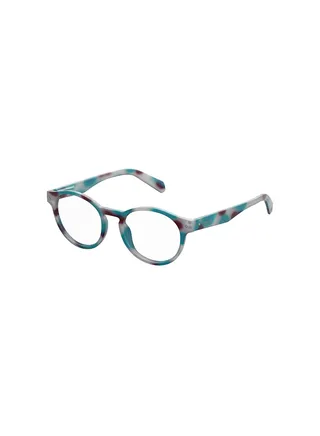 Unisex Oval Reading Glasses - Pld 0021/R Blue Havana 49 - Lens Size: 49 Mm 