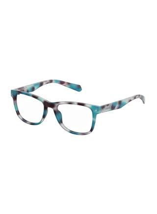 Unisex Square Reading Glasses - Pld 0020/R Blue Havana 52 - Lens Size: 52 Mm 