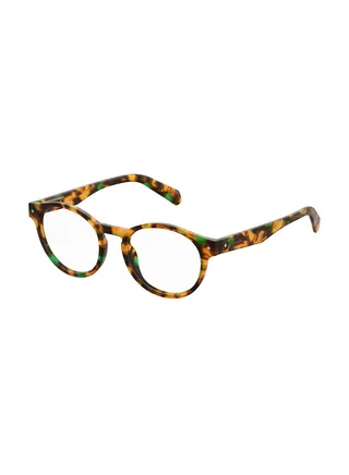 Unisex Oval Reading Glasses - Pld 0021/R Havana Honey 49 - Lens Size: 49 Mm 