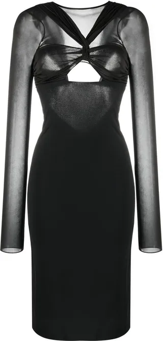 Semi-Sheer Evening Dress