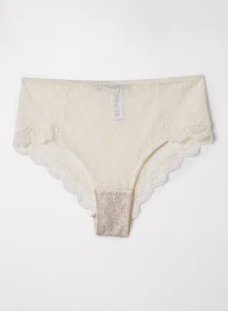 Fabienne Lace Hipster Briefs Creme 