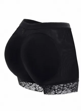 Fake Pads for Wome Bigger  Padded Underwear Enhancer Shapewear Womens' Tummy Control High Waist Trainer Body Shaper Lifter Panties Briefs Hip Black L 