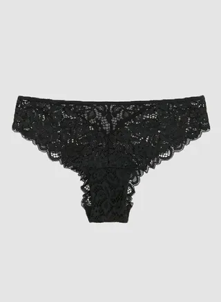 Lace Hipster Briefs Black 