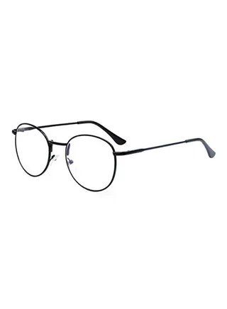 Retro Metal Frames And Round Transparent Lens Glasses 