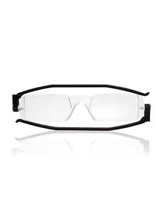 Rectangular Frame Reading Glasses Black +1.00 