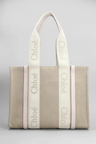 Tote In Grey Fabric