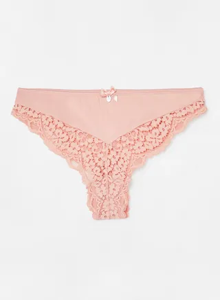 Lace Brazilian Briefs Light Pink 