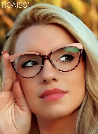 Women's Blue Light Blocking Glasses Blue Light Filter Computer Reading Gaming TV Phones Cat Eye Eyeglasses Fashion Anti Eyestrain Headache Eyewear 