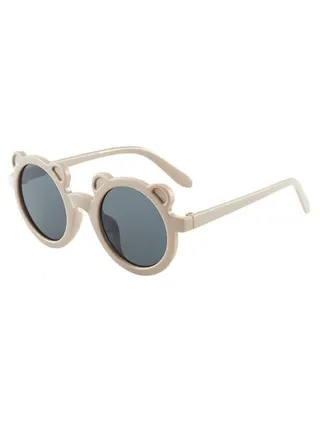 Summer round frame bear children's sunglasses 
