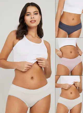 Pack of 3 - Cotton Wide Waistband Short