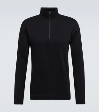 Cashmere-blend half-zip sweater