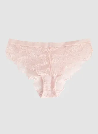 Lace Detail Briefs Pink 