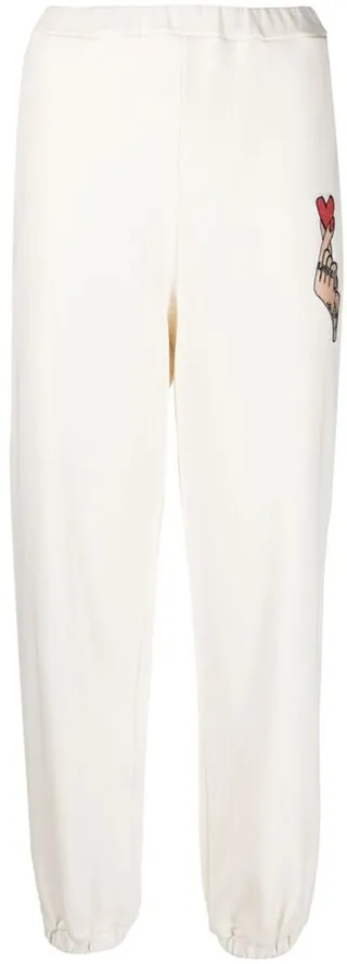 Elasticated-Waist Cotton Track Pants