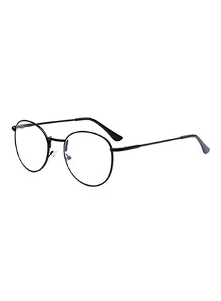 Retro Metal Frames And Round Transparent Lens Glasses 