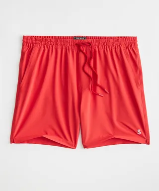 5" Montauk Swim Short in Fiery Red
