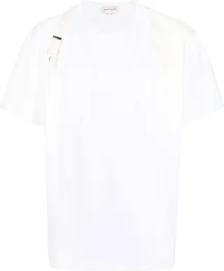 harness-detail cotton T-shirt