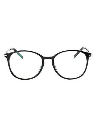 unisex Round Frames Flat Glasses 