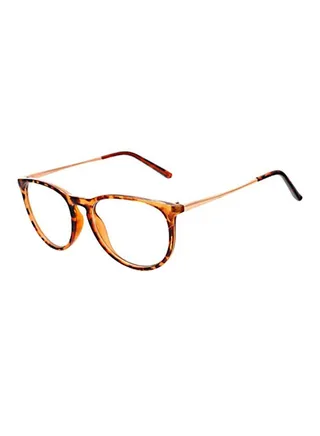 women Oval Metal Round Reading Glasses 