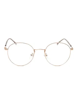 women Oval Metal Medical Glasses 