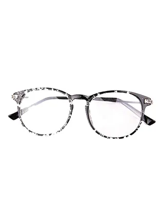 women Vintage Fashion Round Polarized Metal Medical Glasses 
