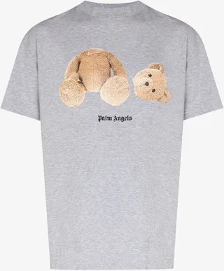 Bear Print Cotton T-Shirt