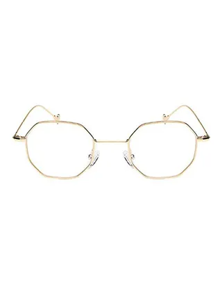 women Fashion Small Square Octagon Glasses 