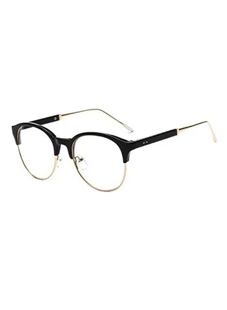 unisex Vintage Clubmaster Flat Glasses 