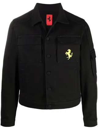 Prancing Horse denim bomber jacket